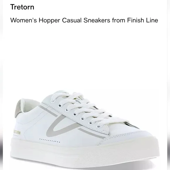 NWT Women's Tretorn Hopper White and Gold Sneakers - Picture 6 of 9